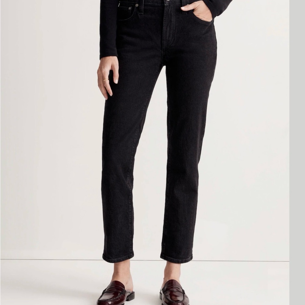 Madewell the mid rise perfect vintage Jean in black - Picture 3 of 7